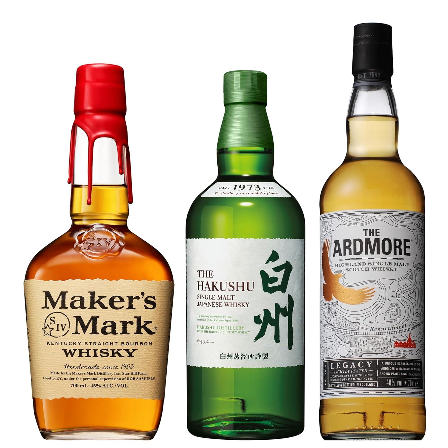 【サントリープレミアムセット】白州・メーカーズマーク・アードモア レガシー [ウイスキー 700ml×3本]