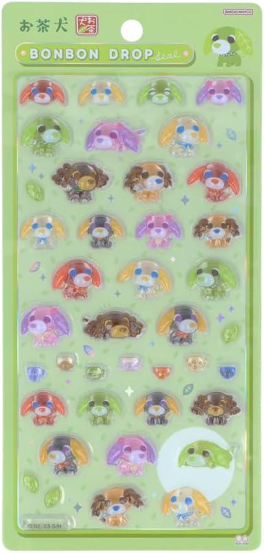 お茶犬 グッズ ボンボンドロップシール みんな